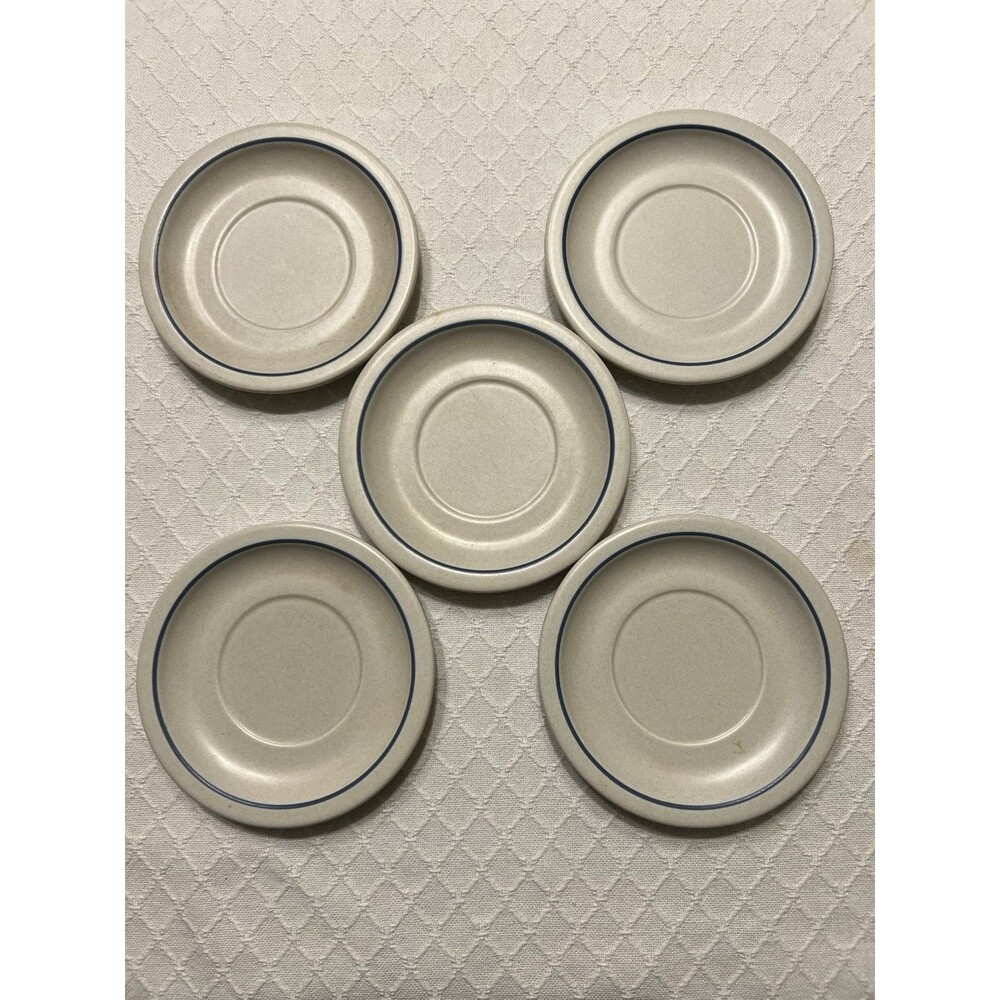 Set Of Five (5) Pfaltzgraff Yorktowne Stoneware Saucers